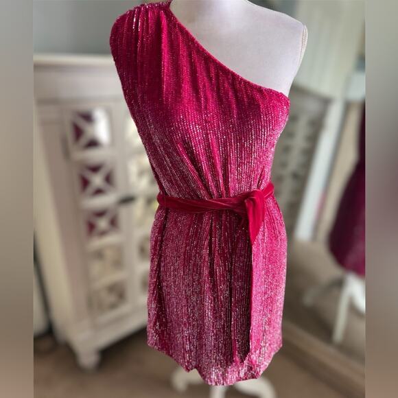 Retrofete x Revolve Ella Dress in Fuschia pink size small - Picture 4 of 13